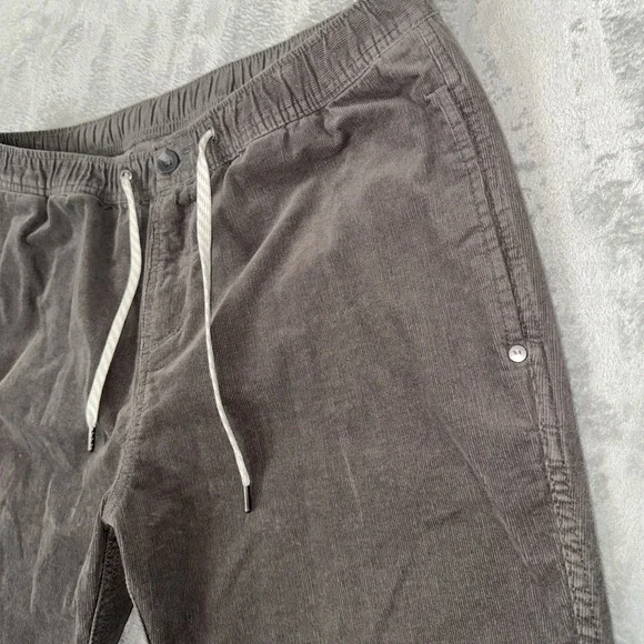 VUORI Optimist Men's Stretch Corduroy Drawstring Pants Gray‎ Size XL  ~EUC - Picture 5 of 13